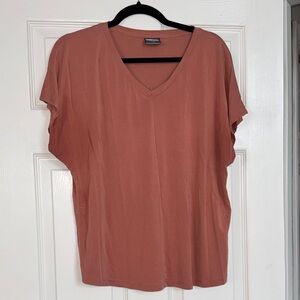 Women's V-Neck Rust Top